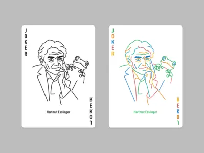 Joker Poker Card characters frog illustration