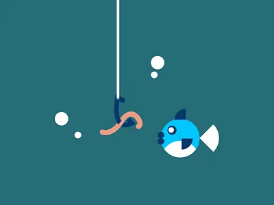 Gone Fishing design fish fishing flat flat design geometry graphic design hook icon icons illustration illustrations infographic logo vector