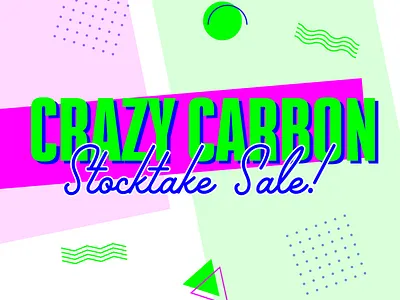 Crazy Carbon Stocktake Sale! 80s facebook ad marketing renewable energy retro design retrowave sustainability wip