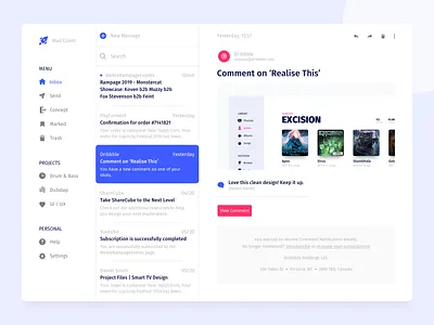 Mail Application app application application design branding cards concept design icon illustration inbox info mail mailapp mailbox typography ui ux vector web
