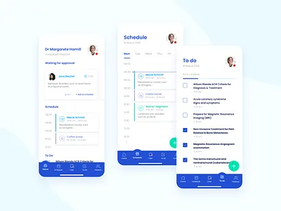Time Managing App for Medical Personnel debut design medical schedule tasks timeline ux ui