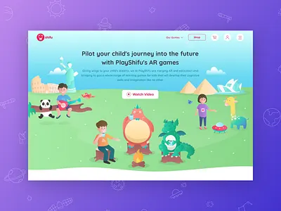 Children's Education and Learning Application animation augmented reality character character design children design dragon gradient graphic design illustration illustrations learning monster procreator sketch ui user interface ux vector website