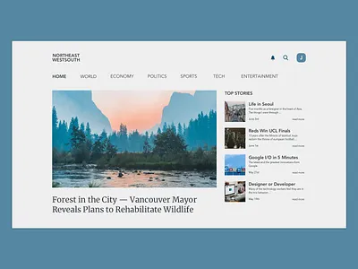 Daily UI Challenge 094 - News dailyui design ui