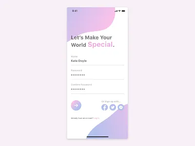 Daily UI Challenge - #1 Sign up daily 100 challenge dailyui dailyuichallenge design ui uidesign ux uxdesign