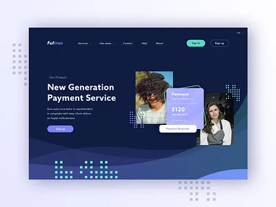 Payment Service concept finance fintech interface landing purple ui uiux ux