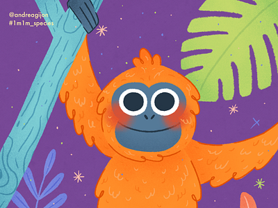 Tapanuli Orangutan design digital digital illustration illustration illustration art ipad ipad pro kidsillustration plants procreate