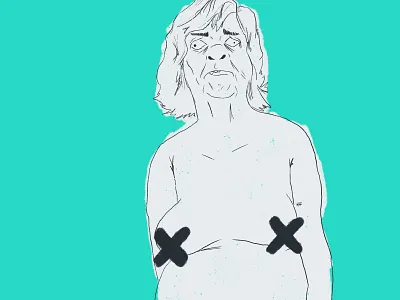 Ann Widdecombe illustration portrait procreate sketch