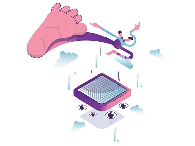 fun vibes character design illustration isometric vector