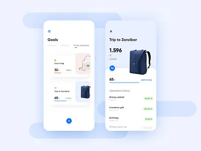 Wallet app concept : goals app bank banking card concept creative credit design detail dribbble dribbble best shot goals icon money operation trip ui design ux design wallet