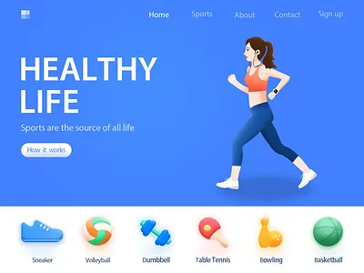 Sport ui 图标 插图 设计