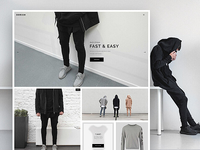 Dorian Shop black clean creative ecommerce grey masonry modern multipurpose portfolio shop theme web design wordpress wordpress theme