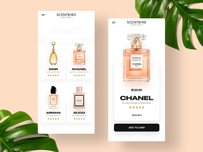 Fragnances E-shop Design armani buy chanel clean cosmetics e commerce e commerce design e commerce shop e commerce website e shop design ecommerce eshop frangances gucci ios mobile scents shop white