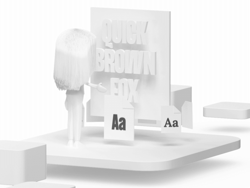 Fonts Ninja, Feature illustration 3d animation c4d cinema4d design font fontface fonts illustration ninja octane product productivity tool typo typogaphy