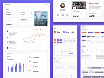 Purple Marketing Platform - Style Guide atoms dashboad design system marketing platform purple ui ui component ui kit ux web