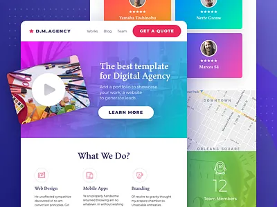 Marketing Agency Wordpress Template agency agency landing page agency website design agency landing page landingpage marketing agency oxygenbuilder template wordpress wordpress theme