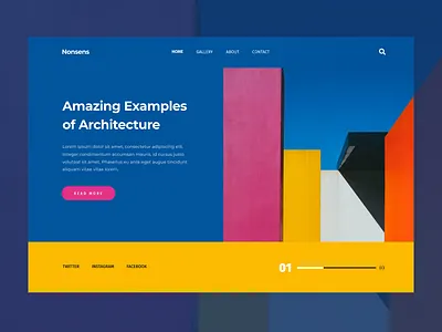 Color experiment arhitecture colorful colors menu read more search ui web web design website