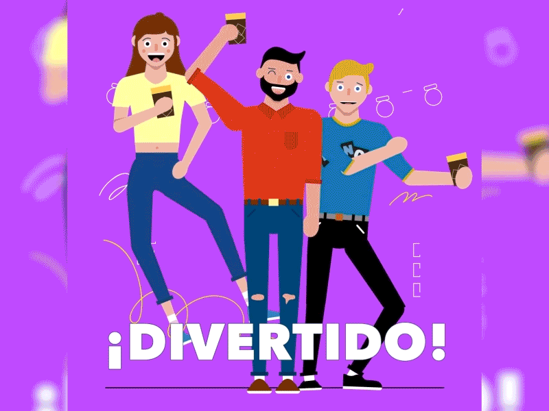 Branca animation character cute design fun gif graphic illustration loop motion simple vector