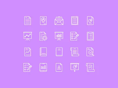 Report Icons icon icon design icon set iconography interface report