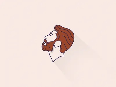 Minimalist Illustration beard branding design dribbble graphic head icon illustator illustration logo man mustache photoshop rough typography ui ux design vector website