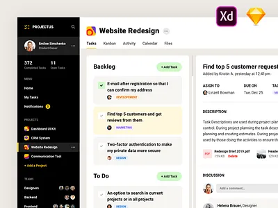 Project Management Tool UI Kit Free admin betting bitcoin chart cryptocurrency finance free freebie gambling minimal ui ux web