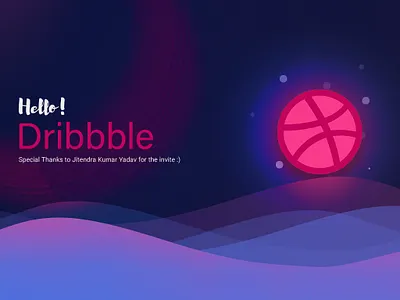 Hello Dribbble design vector