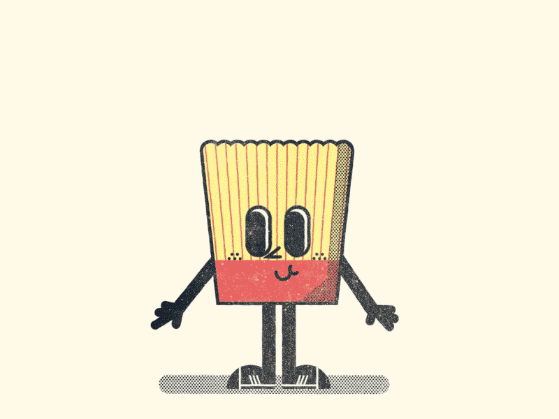 Pop Corn Animation animation animation 2d character design gif illustration loop loop animation motion pop corn