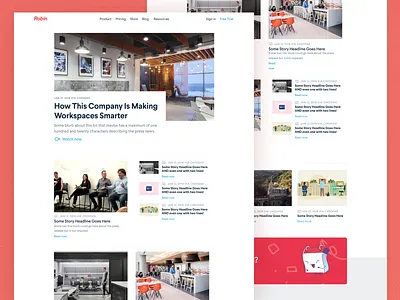 Press Dribbble blog blog design content content marketing figma figmadesign grid newsroom press press page pressroom