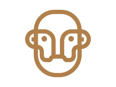 New personal logo head logo monoline thicklines