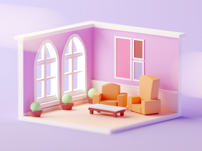 Room #2 3d c4d cartoon cinema 4d cinema4d design fantasy forest game game asset game building game design illustration isometric isometric room low poly lowpoly octane
