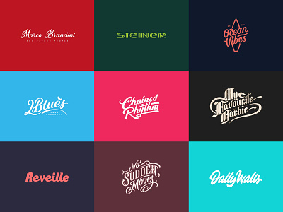 Lettering Logos & Prints branding handlettering handtype lettering logo logodesign logotype type typography