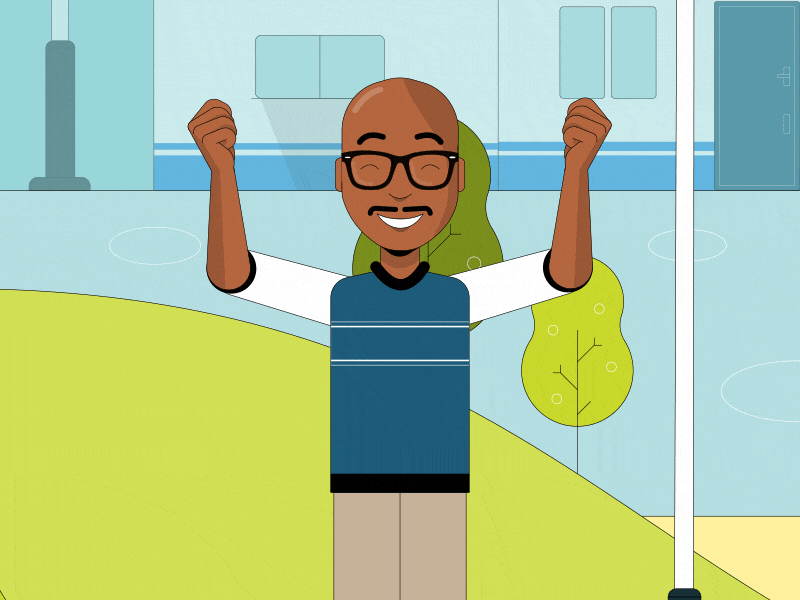 Yas! african animated animation celebration character gif loop man motion yas yes