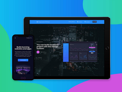 BLK• Design System PRO React bootstrap 4 design system gradients header design iphone x kit landing page navbar premium design react responsive typography ui web design