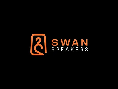 Swan Logo bird black brand branding clean dark duck letter logo logotype minimal music sound speaker speakers