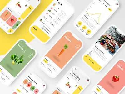Flying Veggies adobe live adobe xd adobexd animation app dailyui drones food interaction interactions interface interfacedesign minimal ui ux vegetable