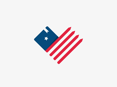 Teach for America america book bookmark classroom flag heart love nonprofit notebook pencil school stars stripes students teachers united usa