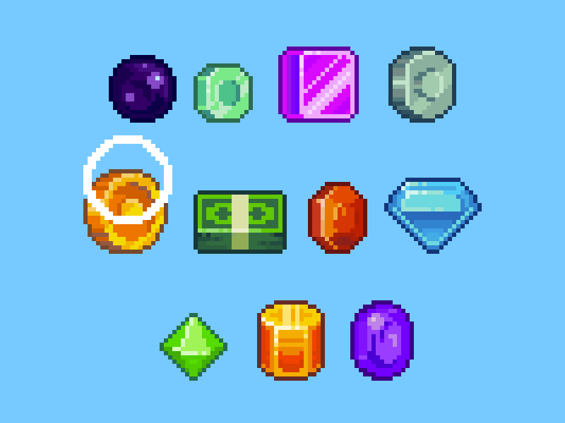 Coins 16bit 80s 8bit animation coin coins design diamond diamonds game art gems gemstone indie game indiegame pixel pixel art pixelart retro ui video game