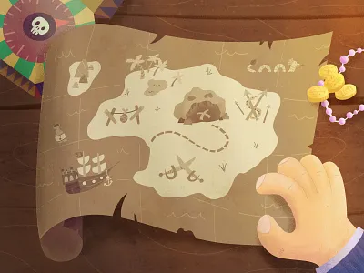 Treasure childrens book childrens illustration childrens lit digital illustration illustration illustrator kid lit kids book kids illustration pirate pirate ship pirates treasure island treasure map