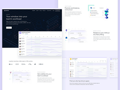 Workload — Landing page asana design grid illustration landing page layout type typography ui web workload