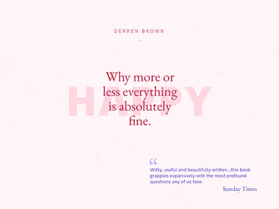 Happy minimal print typography