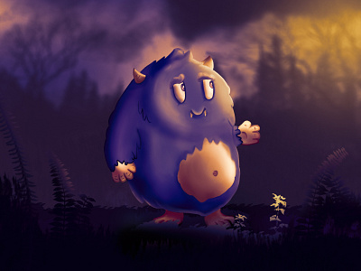 Friendly monster character character design charecter design graphic graphic design illustration