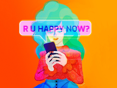 Are you happy now? art colors design design art illustration modern life texture