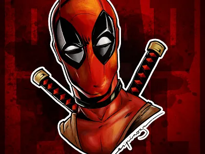Deadpool Drawing on Procreate deadpoool drawing drawingart drawn procreate procreate art procreateapp