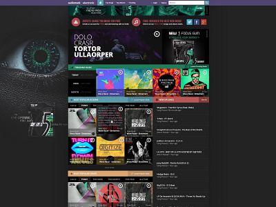 Audiomack dark design ui