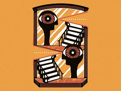 What Next, Bighead? design drawing flat hand drawn heads illustration texture vintage window