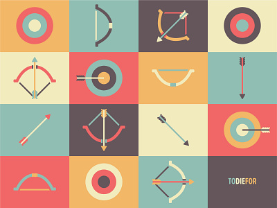 To Die For arrow bow brand branding center church core design identity illustration illustrator love mark primary series sermon target triad vector