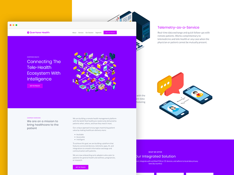 Overtone Health website design ai web design ai website clean hero section simple typography web design website website design