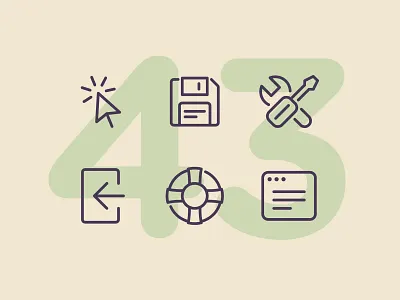 Day 43 icon icon set icons illustration interface line ui vector