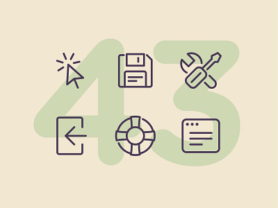 Day 43 icon icon set icons illustration interface line ui vector