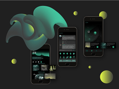 Ufo App app design illustration ui vector web website