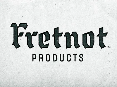 Fretnot Logotype WIP blackletter branding calligraphy custom type gothic gritty grungy identity logo logotype music